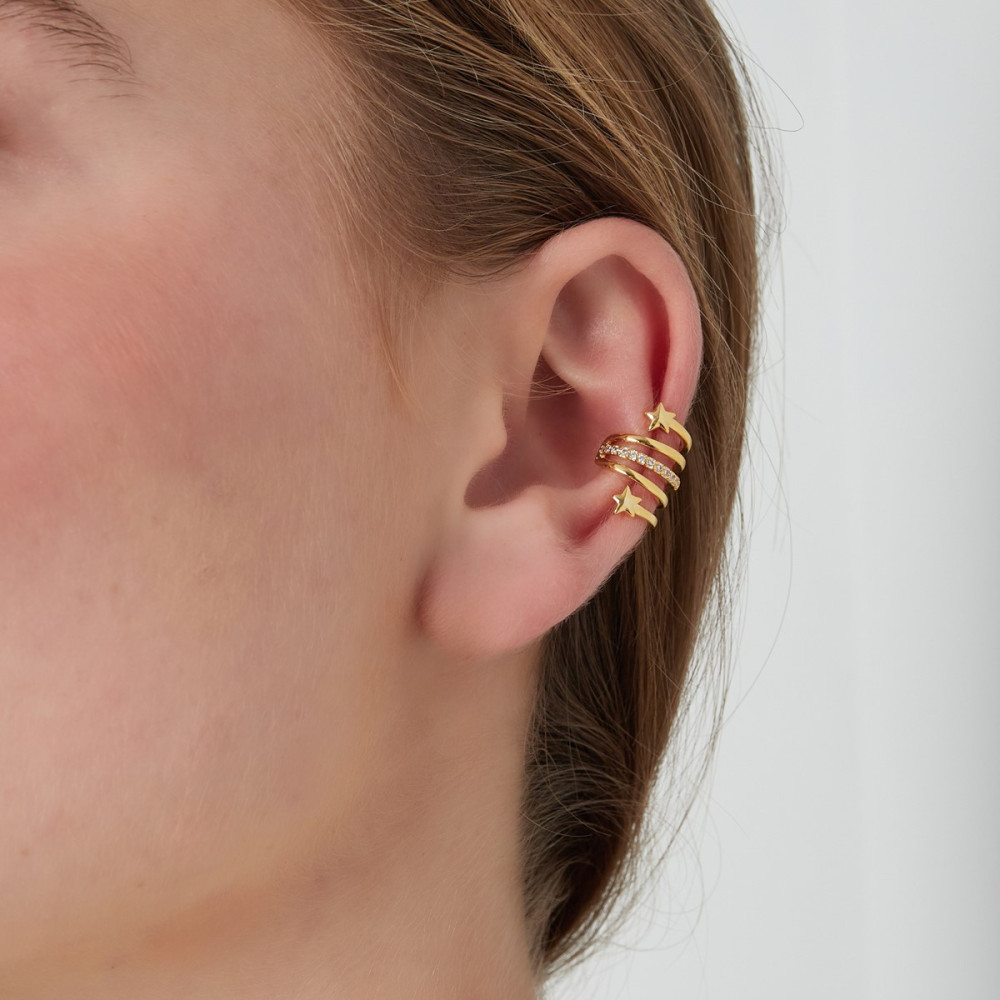 Earcuff doré étoile filante