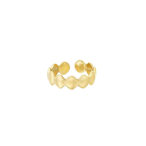 Bague dorée coquillage de saint-jacques
