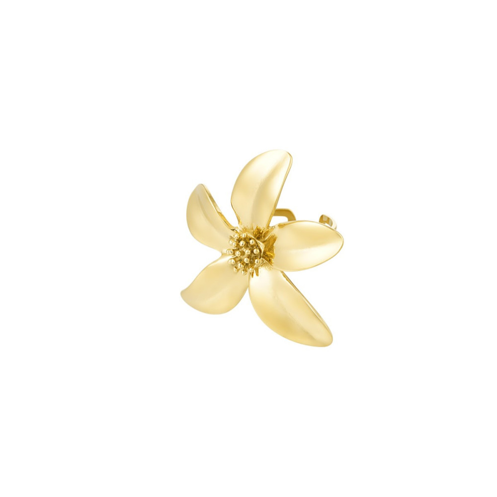 Bague dorée fleur