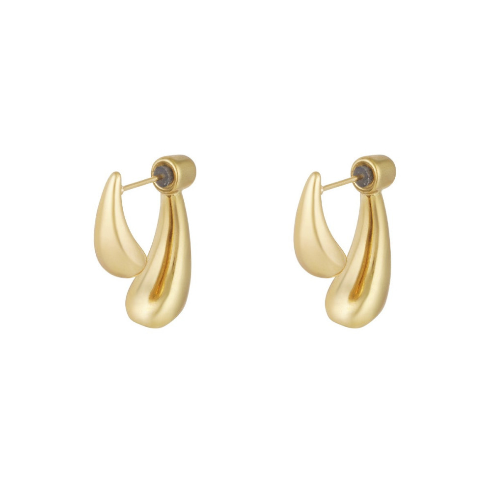 Boucles d’oreilles dorées en forme de goutte