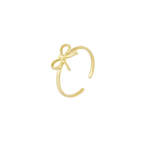Bague nœud torsadé doré