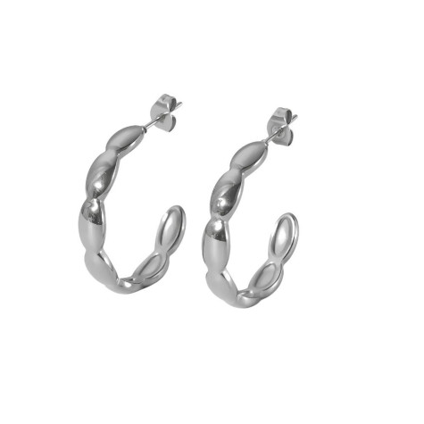 Créoles argentées ouvertes